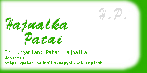 hajnalka patai business card